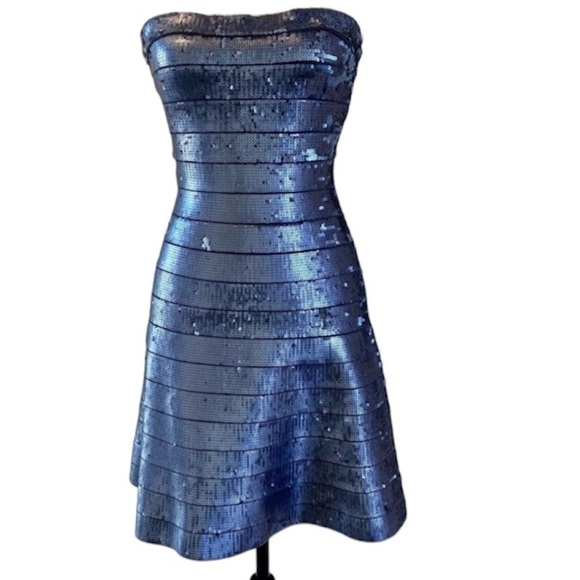 Herve Leger Mellie Sequined Mini Dress - Picture 3 of 15